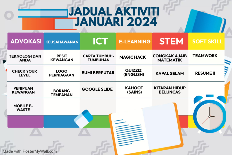 Classroom Timetable - Made with PosterMyWall